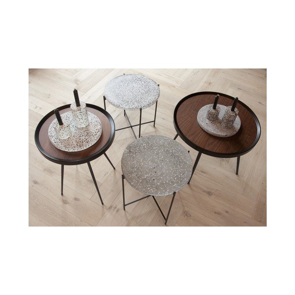 Sivi pomoćni stolić Leitmotiv Terrazzo-image-4