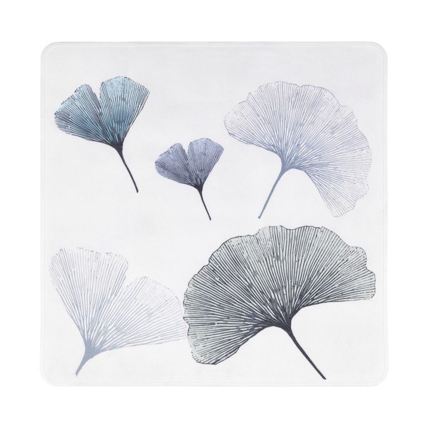 Bijelo-plavi kupaonski tepih Wenko Ginkgo, 54 x 54 cm-image-2