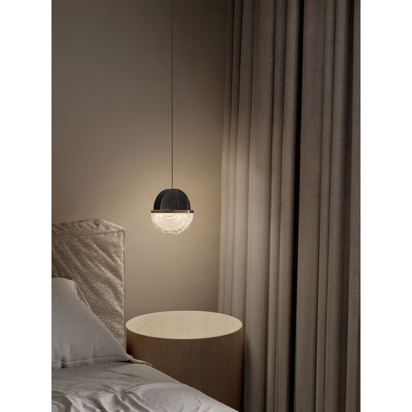 Crna metalna LED viseća svjetiljka s mogućnosti zatamnjivanja ø 16 cm Dorin – Nova Luce-image-1