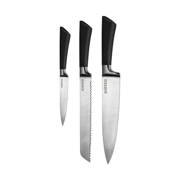 Set od 3 noža, škarica, oštrila i stalka Premier Housewares-image-1