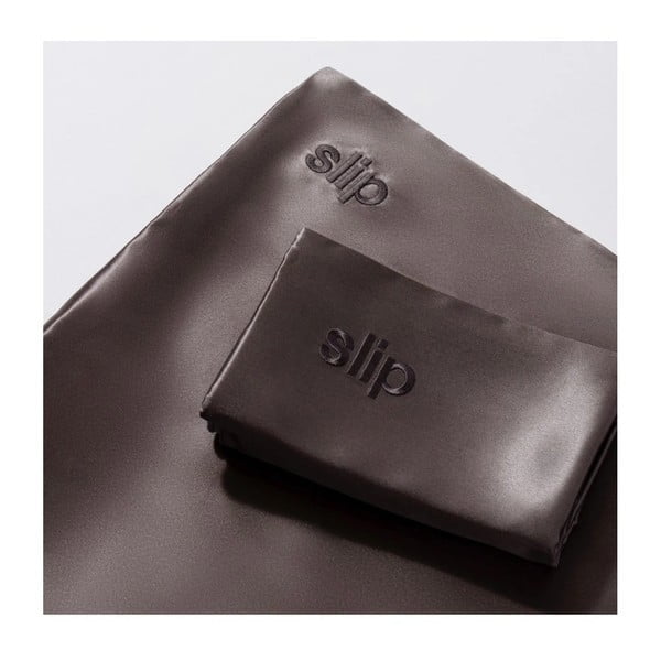 Svilena jastučnica 51x76 cm Charcoal – slip-image-3