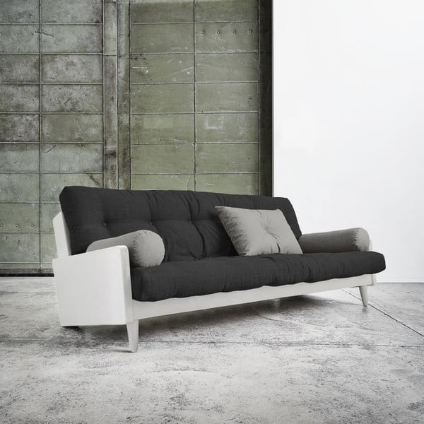 Sofa na razvlačenje Karup Indija bijela / tamno siva / granit siva