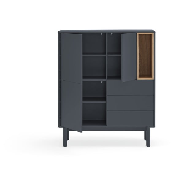 Tamno siva visoka komoda 100x120 cm Corvo - Teulat-image-4