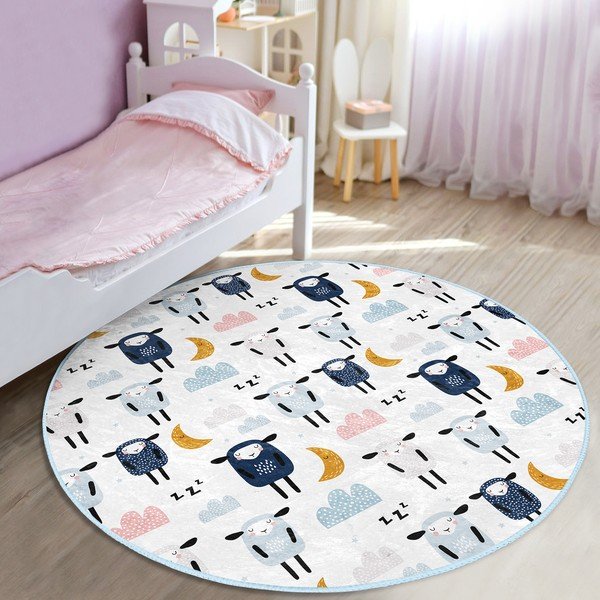 Bijeli dječji tepih ø 120 cm Comfort – Mila Home-image-2