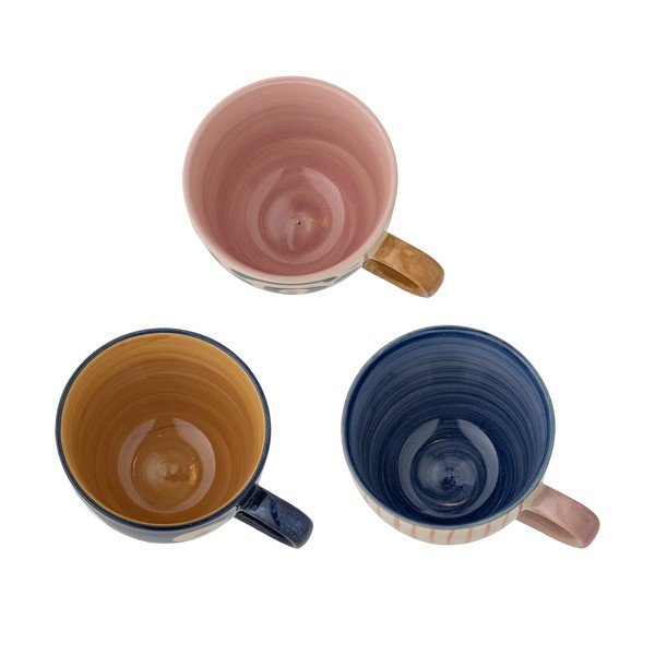 Šalice u setu 3 kom za latte glinene 290 ml Eviaya – Bloomingville-image-3