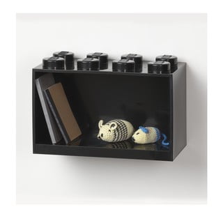 Dječja crna zidna polica LEGO® Brick 8