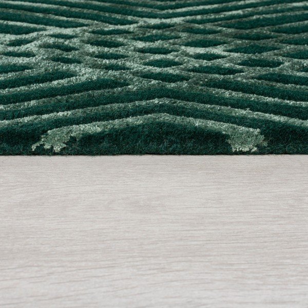 Zeleni vuneni tepih Flair Rugs Diamonds, 160 x 230 cm-image-3