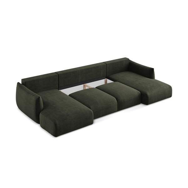 Zelena sklopiva kutna garnitura (u obliku slova "U") Leila – Makamii-image-4