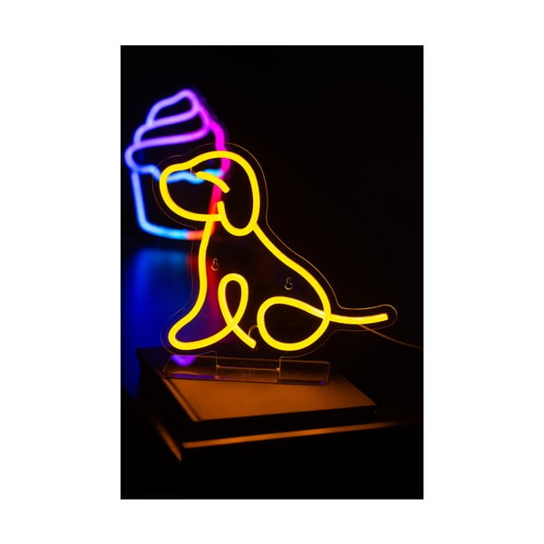 Žuta  dječja stolna lampa Sitting Dog – Leitmotiv-image-1