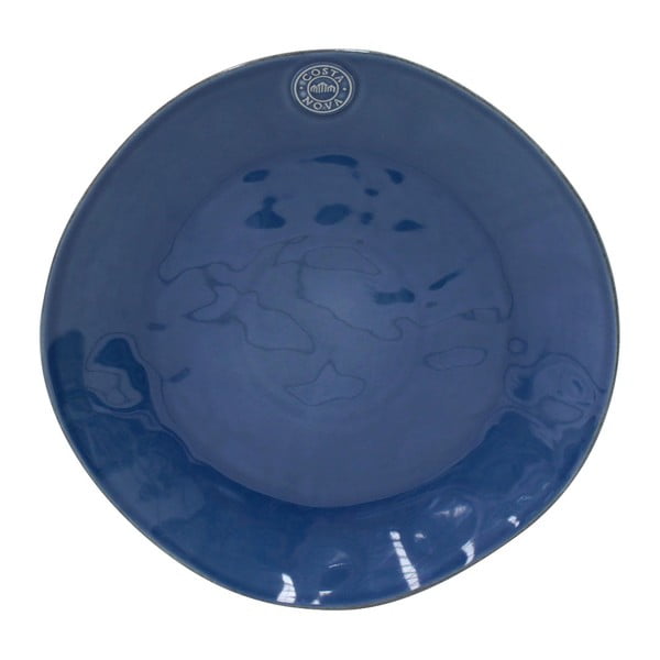 Tamnoplavi zemljani tanjur za posluživanje Costa Nova Nova, ⌀ 33 cm
