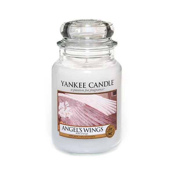 Mirisna svijeća Yankee Candle Angel's Wings, vrijeme gorenja 110 sati