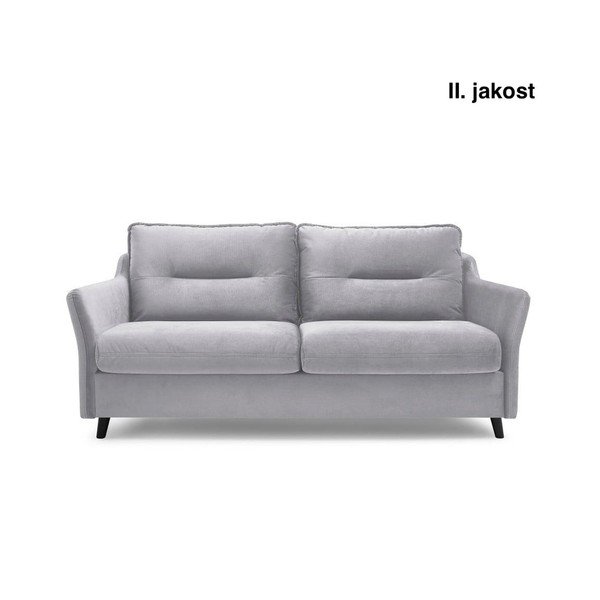 Svijetlosivi baršunasti kauč na razvlačenje Bobochic Paris Loft