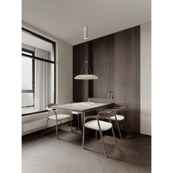 Mat bijela LED viseća svjetiljka aluminijska sa sjenilom od akrilnog stakla ø 40 cm Mantle – Nova Luce-image-2