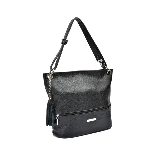 Crna kožna torbica Anna Luchini Hunna-image-2