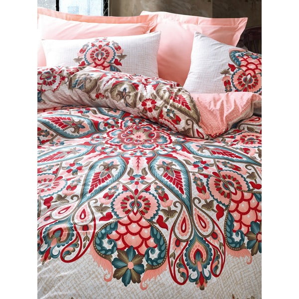 Pamučna posteljina s plahtom Cotton Box Harsa, 200 x 220 cm-image-1