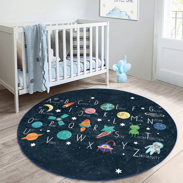 Tamno plavi dječji tepih ø 100 cm Comfort – Mila Home-image-1