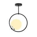 Crna viseća svjetiljka sa staklenim sjenilom Chandelier – Opviq lights