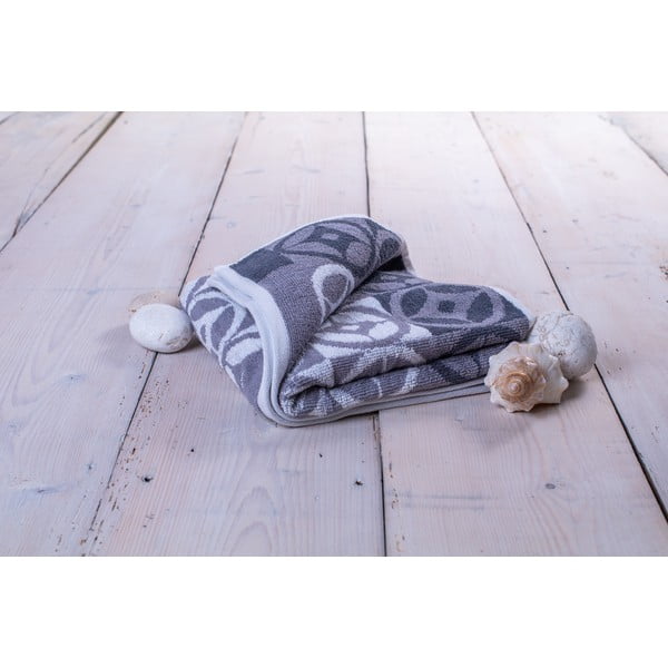 Sivi pamučan ručnik 70x140 cm Compass – JAHU collections-image-1