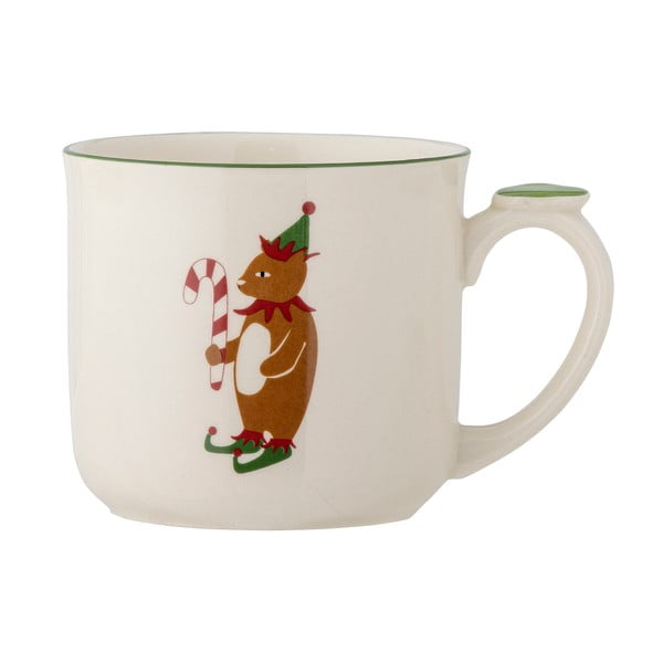 Krem šalica s božićnim motivom s cjedilom od kamenine 300 ml Valentin – Bloomingville-image-3