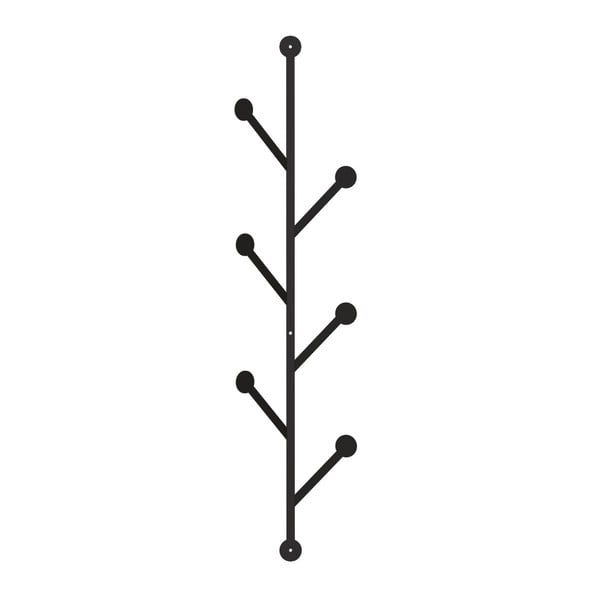 Crni metalni zidni stalak Branch