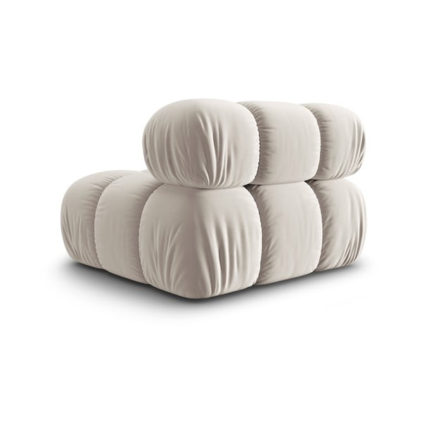 Bež baršunasti modularna sjedeća garnitura (srednji modul ) Bellis – Micadoni -image-4