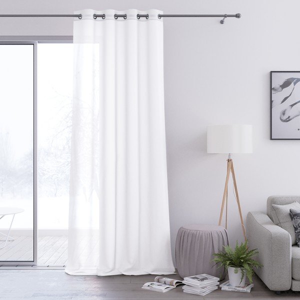 Bijela zavjesa AmeliaHome Voile Eyelets, 140 x 270 cm-image-2