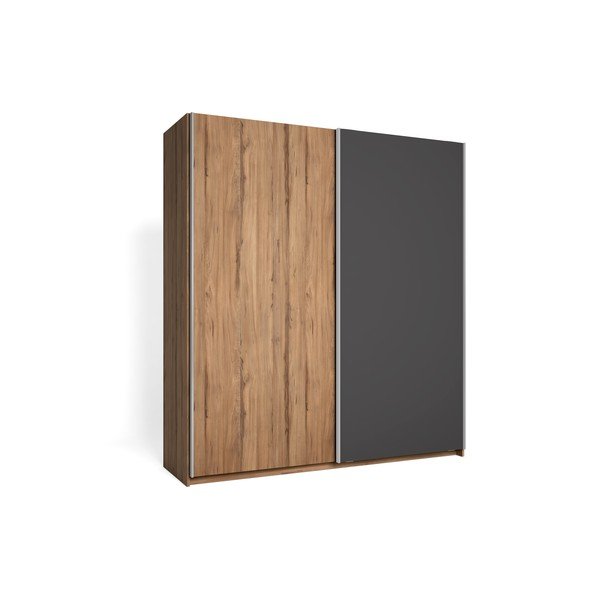 Sivi ormar u dekoru oraha s kliznim vratima 182x200 cm Malta - Marckeric-image-1