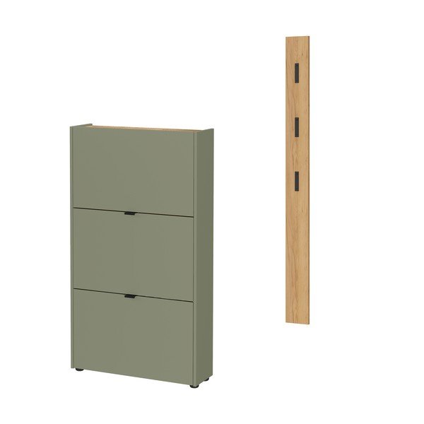 Set za hodnik u prirodnoj boji/smeđe-sivi 101x200x22 cm Ameca – Germania