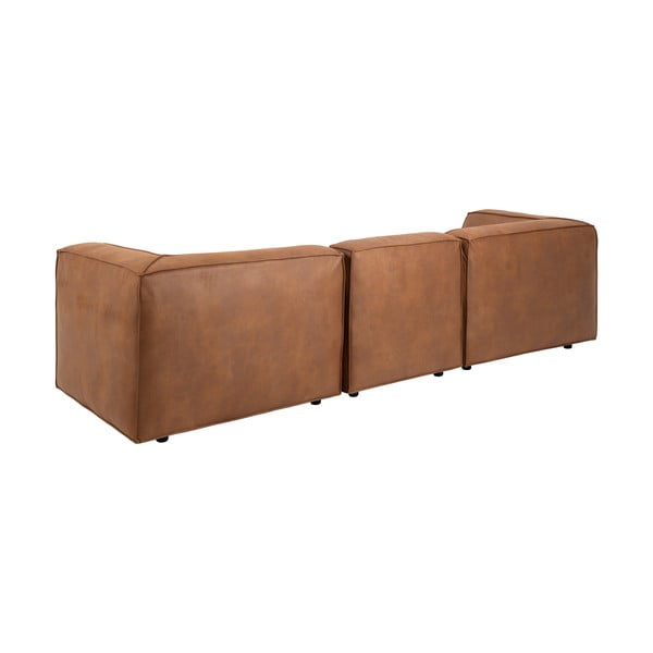 Konjak smeđa sofa od imitacije kože 282 cm Fairfield Kentucky – Bonami Selection-image-4
