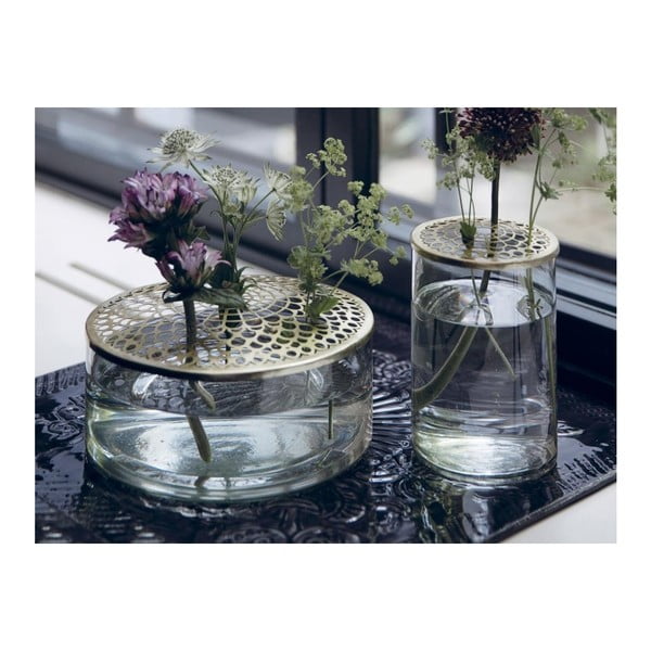 Staklena vaza A Simple Mess Kassandra Brass, ⌀ 20,5 cm-image-3