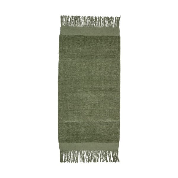 Zeleni pamučni tepih Bloomingville Grass, 60 x 135 cm