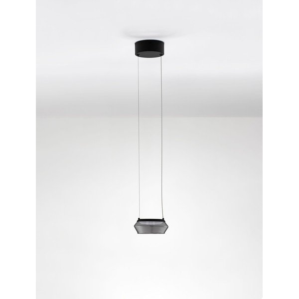 Mat crna staklena LED viseća svjetiljka ø 14 cm Jailyn – Nova Luce-image-3