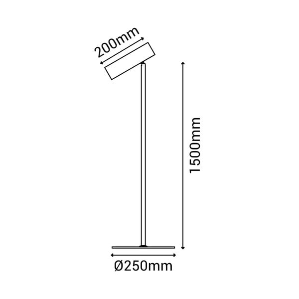 Crna podna svjetiljka SULION Milan, visina 150 cm-image-4