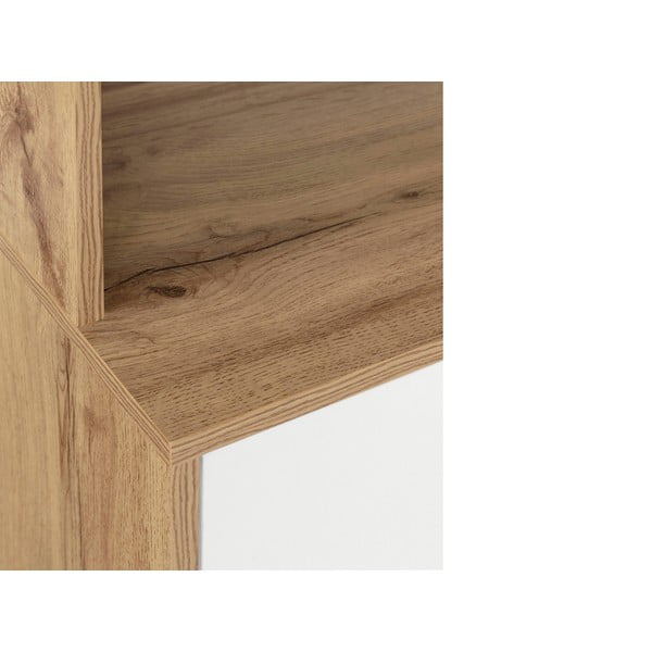 Bijela/u prirodnoj boji vitrina u dekoru hrasta 84x165 cm Skandi – Støraa-image-4