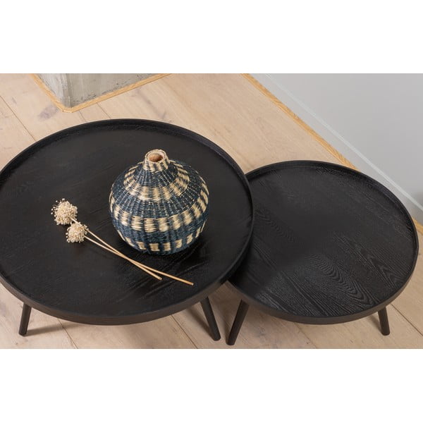 Crni stolić WOOOD Mesa, Ø 60 cm-image-2