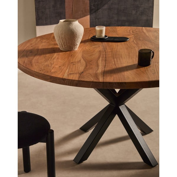 Blagovaonski stol s pločom stola od bagrema ø 150 cm Argo – Kave Home-image-2