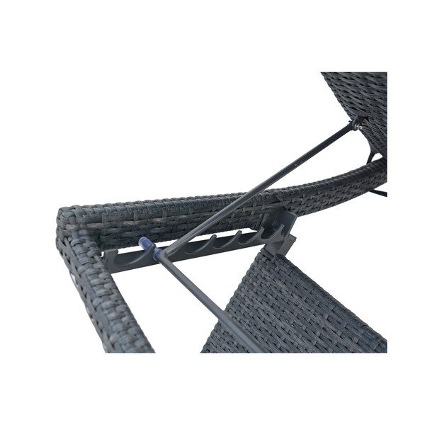 Tamno siva vrtna ležaljka od umjetnog ratana Charlotte - Rojaplast-image-4