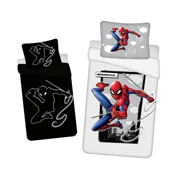 Pamučna dječja posteljina za krevet za jednu osobu sa svjetlećim efektom 140x200 cm Spiderman - Jerry Fabrics