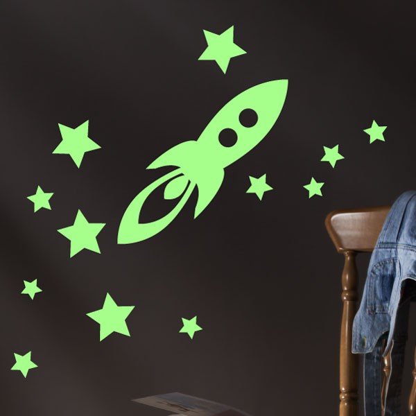 Naljepnica Ambiance Rocket And Stars-image-1