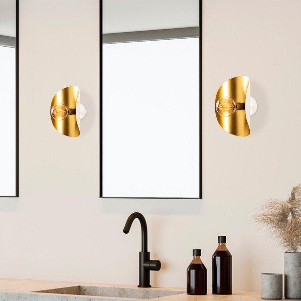 Bijela/u zlatnoj boji zidna lampa Sivani – Opviq lights-image-1