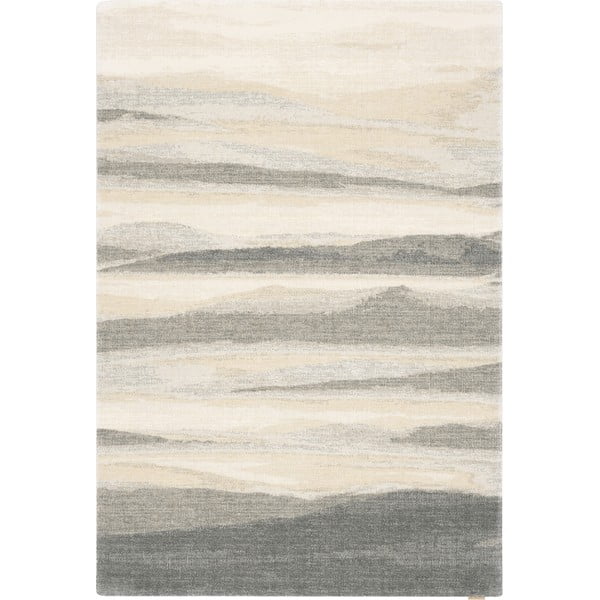 Sivo-bež vuneni tepih 133x190 cm Elidu – Agnella