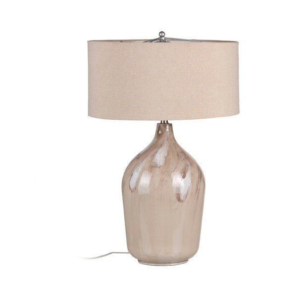 Bež stolna lampa s tekstilnim sjenilom (visina 66 cm) – Ixia