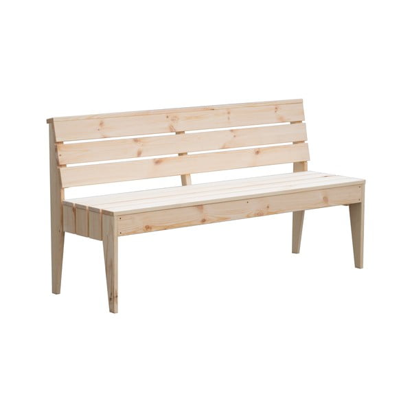 Vrtna klupa od masivnog drveta u prirodnoj boji Pool – Rojaplast