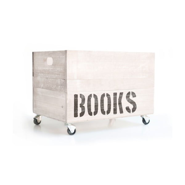 Bijela drvena kutija za knjige Really Nice Things Books