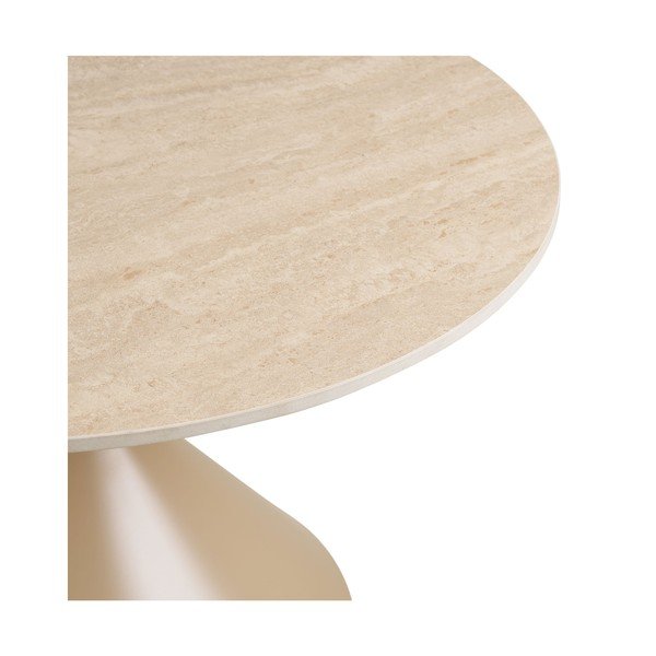 Bež okrugao stolić za kavu s keramičkom daskom ø 70 cm Annecy – House Nordic-image-4