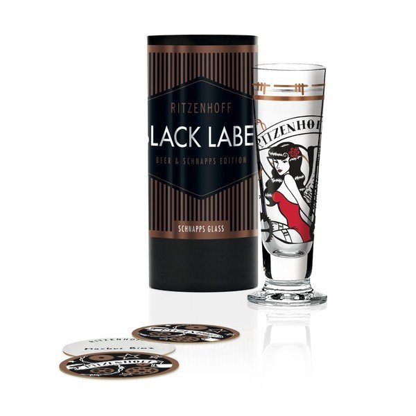 Set lutkica od kristalnog stakla i 5 podmetača Ritzenhoff Markus Binz, 50 ml-image-1