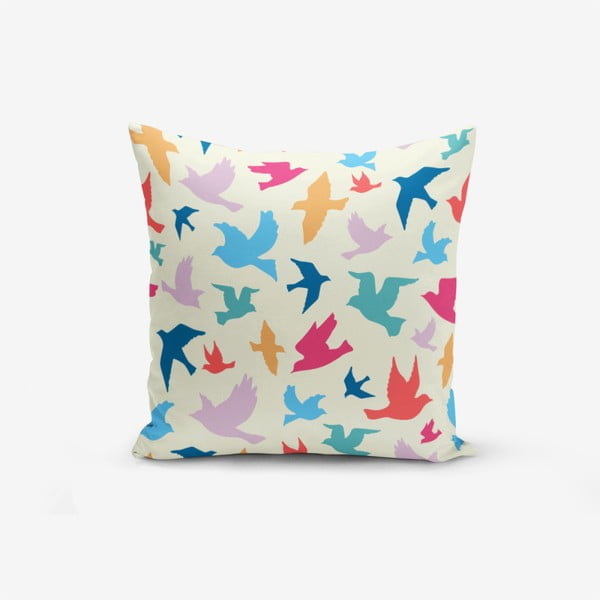 Pamučna navlaka za jastuk Minimalističke navlake za jastuke Modern Birds, 45 x 45 cm