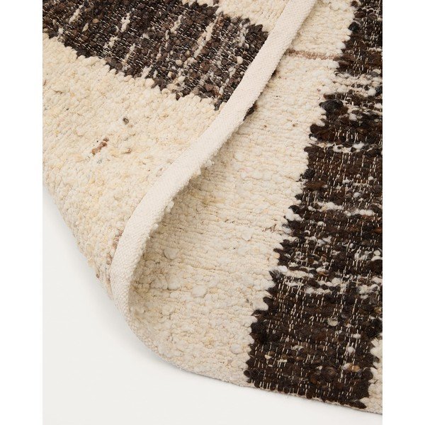 Krem obostrani vunen tepih 160x230 cm Hadin – Kave Home-image-4