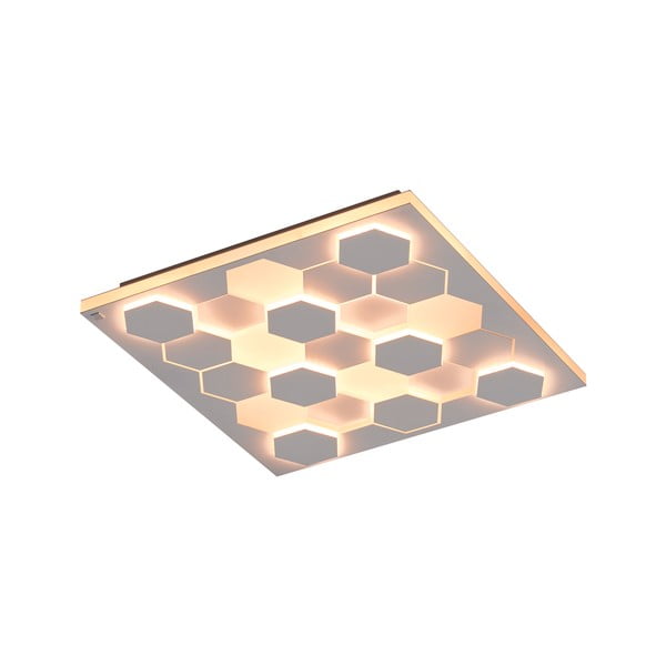 Bijela LED stropna svjetiljka s metalnim sjenilom 55x55 cm Cifavo – CINQUE-image-1