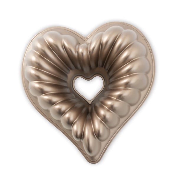 Kalup za torte u obliku srca u bakrenoj boji Nordic Ware Heart, 2,4 l